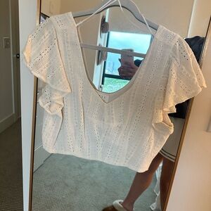 White Cropped Top